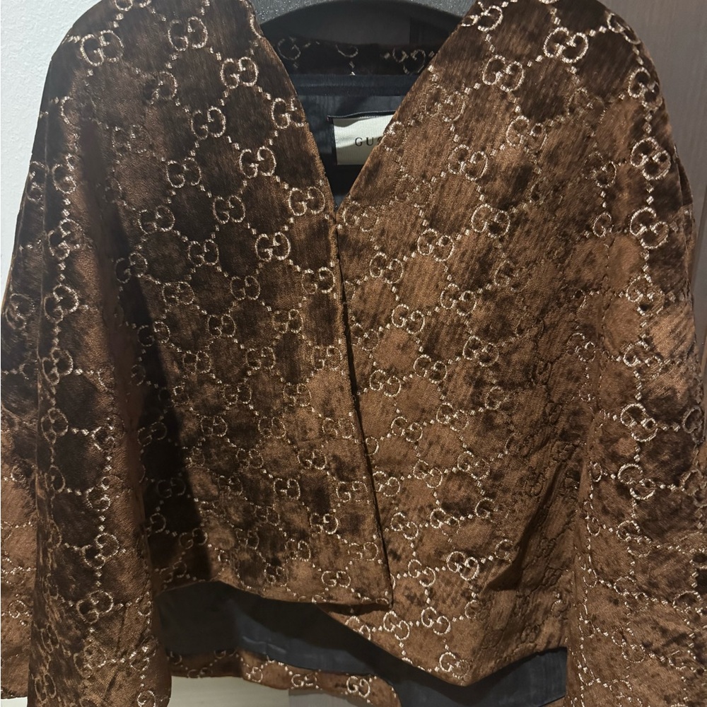 NWT Gucci Brown Velvet Women's Jacket
